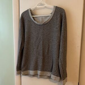 J Crew Wideneck Gray Long Sleeve Sweatshirt